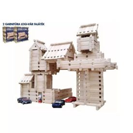 Logi - vár natúr fa építőjáték 2 garnitúra 