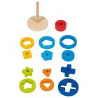 Montessori torony 2 in 1 formaillesztéssel Goki 