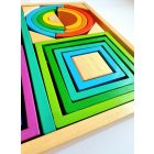 Goki szivárványos építőkocka