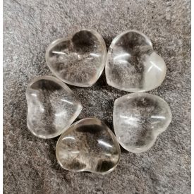 Hegyikristály marokkő - szív alakú 3 cm
