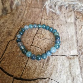 Ásvány gyerek karkötő - achát mohazöld