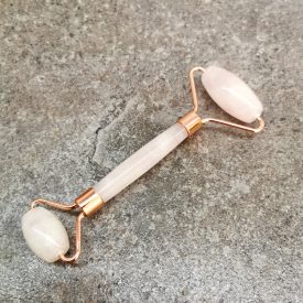 Rózsakvarc masszázs roller ajándékdobozban