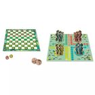 10 klasszikus társasjáték egy dobozban, fa tartozékokkal AUZOU