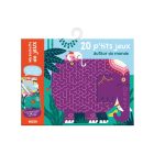  Letörölhető fejtörő feladatkártyák, Labirintusok a világ körül Auzou