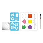 Arcfestő készlet stencillel – Természet -  biztonságos, lemosható arcfesték gyerekeknek