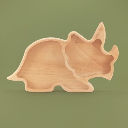 Dínó alakú fa tányér - Borbolya