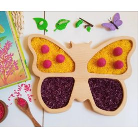 Pillangó alakú fa tányér - Borbolya