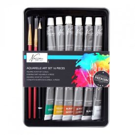 Aquarell festőkészlet fémdobozban 16 darabos - Craftart