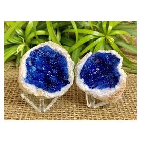 Geóda ásvány pár - sötétkék