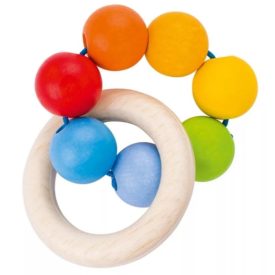 Goki babajáték szivárványos karikával