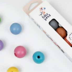   Méhviaszos zsírkréta készlet - gyöngy alakú - macaron színek 6 db-os