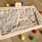 Homoktálca - fejlesztő tálca egyrekeszes kártyasínnel - Fakuckó