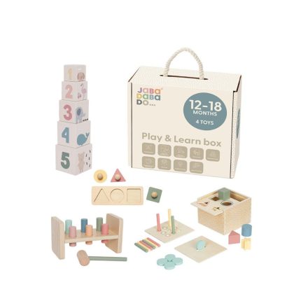 Montessori fejlesztő játékcsomag 12-18 hónapos babáknak Jabadabado 