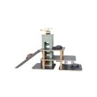 Emeletes fa parkolóház lifttel és járművekkel Jabadabado