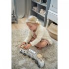 Húzható fa vonat ezüst, építőkockákkal - Jabadabado