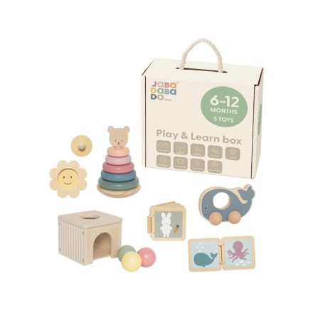 Montessori fejlesztő játékcsomag 6-12 hónapos babáknak Jabadabado