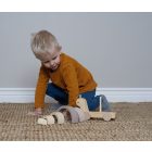 2 az 1-ben húzható csiga és szivárvány toronyépítő játék Jabadabado