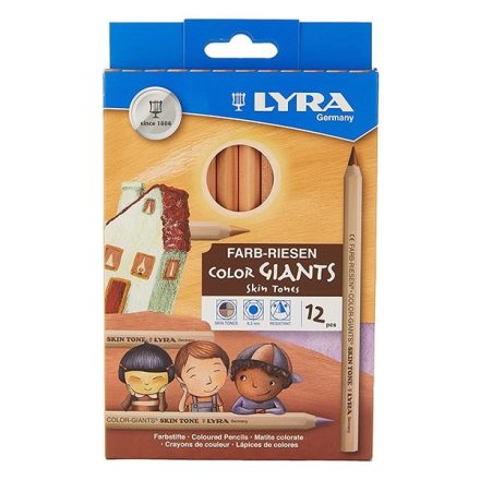Lyra Bőrszínek 12 darabos - Színes ceruza Lyra Color giant bőrtónusú 
