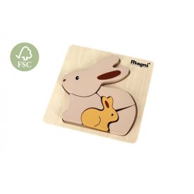Nyuszis fa formabeillesztő puzzle - Magni