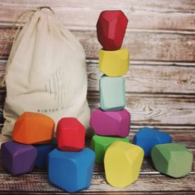   Tumi Ishi - Egyensúlyozó kövek - élénk festett 12 db. - Pinter Woods