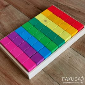   Építőkocka - Pinter Woods 40 db. - Szivárvány színeiben