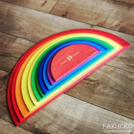  11 DB  SZIVÁRVÁNY FÉLKÖRÖK - Piros - PINTER WOODS 