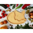 Róka alakú fa tányér