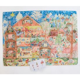   Keress és találj játékselyem kártyával -  Sarah's Silks Karácsony a babaházban