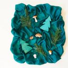 Sarah's silks selyemkendő - örökzöld nagy