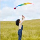 Sarah's Silks üstökös labda nagy - szivárvány színeiben