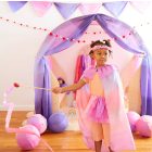 Sarah's Silks selyemjáték Maxi, varázspálca szívvel és  lila átmenetes szalaggal 