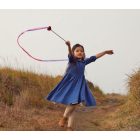 Sarah's Silks selyemjáték Maxi, varázspálca szívvel és  lila átmenetes szalaggal 