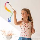 Sarah's Silks selyemjáték, varázspálca szivárványos szalaggal és golyóval 