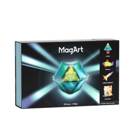 MagArt mágneses építőkészlet 64 db-os TOPBRIGHT