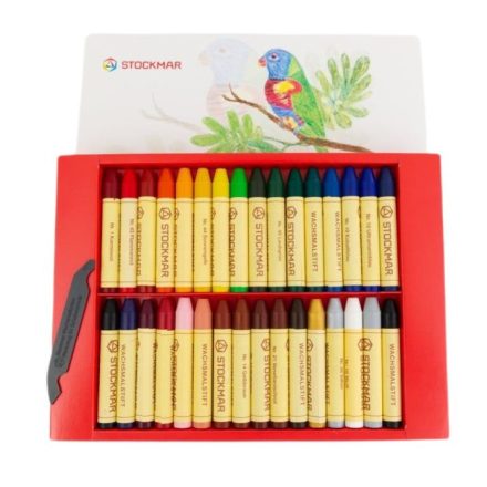 Stockmar Méhviaszceruza - 32 színű készlet papír dobozban